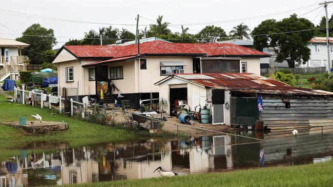 Houses along Killinure St, at Beenleigh had flooded backyards in 2017 and again in 2022. Picture: NIGEL HALLETT