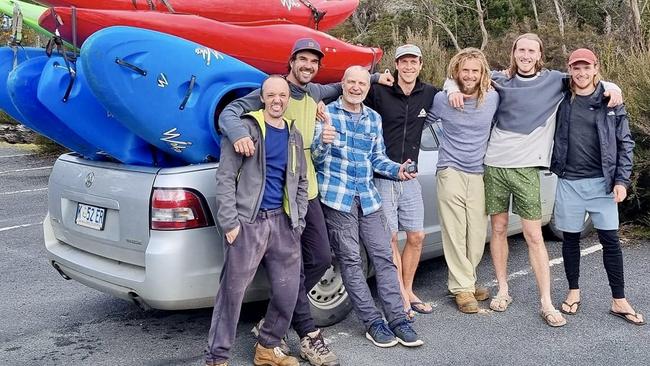 Petr Hanzak, third from left, with the Far North's Piss Poor Paddlers group. Picture: Supplied