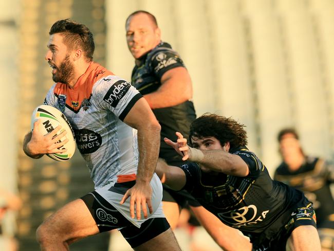 James Tedesco was the best on ground for the Tigers against the North Queensland Cowboys. Picture: Mark Evans