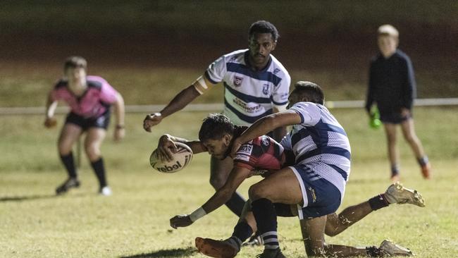 Alexander Hinch scores a try for Valleys against Brothers. Picture: Kevin Farmer