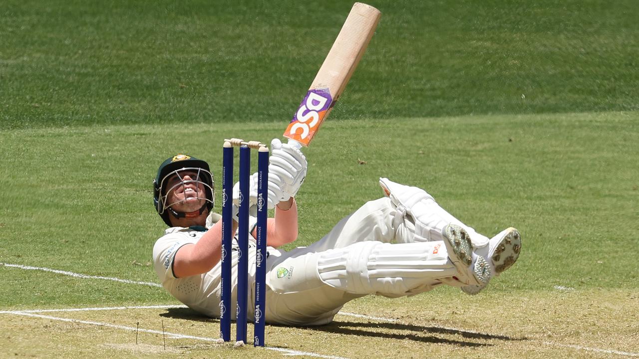 Just smacking sixes while lying down. (Photo by Paul Kane/Getty Images)