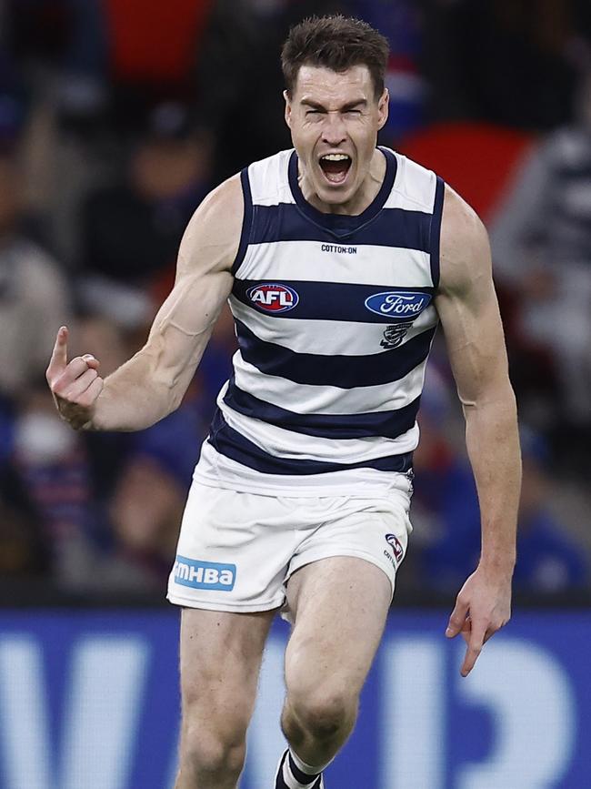 Jeremy Cameron had plenty to celebrate. Picture: Darrian Traynor/Getty Images