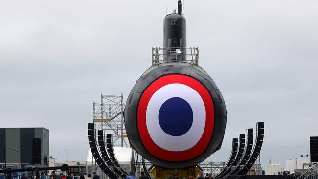 A French nuclear submarine in Cherbourg. Picture: AFP