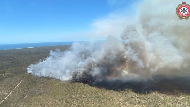 Photos shared by QFES on the Deepwater fire.