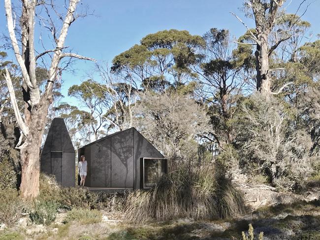 An artist’s impression of the proposed Lake Malbena standing camp. Picture: CUMULUS STUDIO