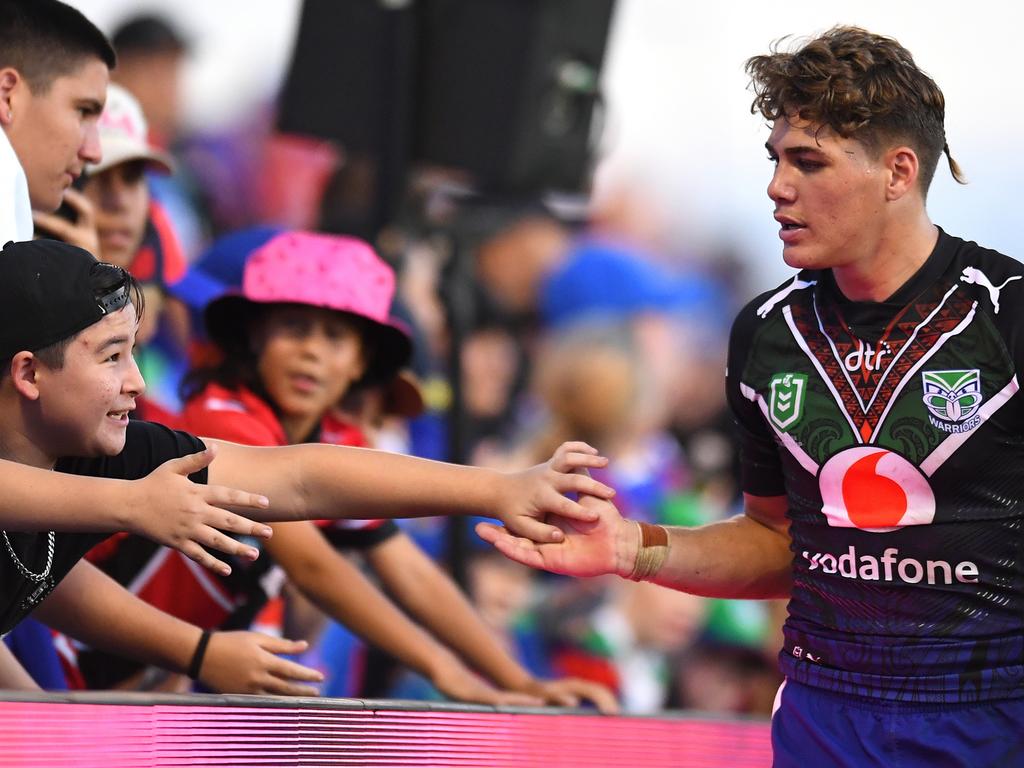 Reece Walsh during his time with the Warriors. (Photo by Albert Perez/Getty Images)