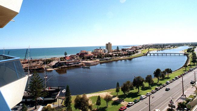 A bird’s eye view from Adelphi Tce, near where the proposed hotel is to be built on the site of the old Comfort Inn.