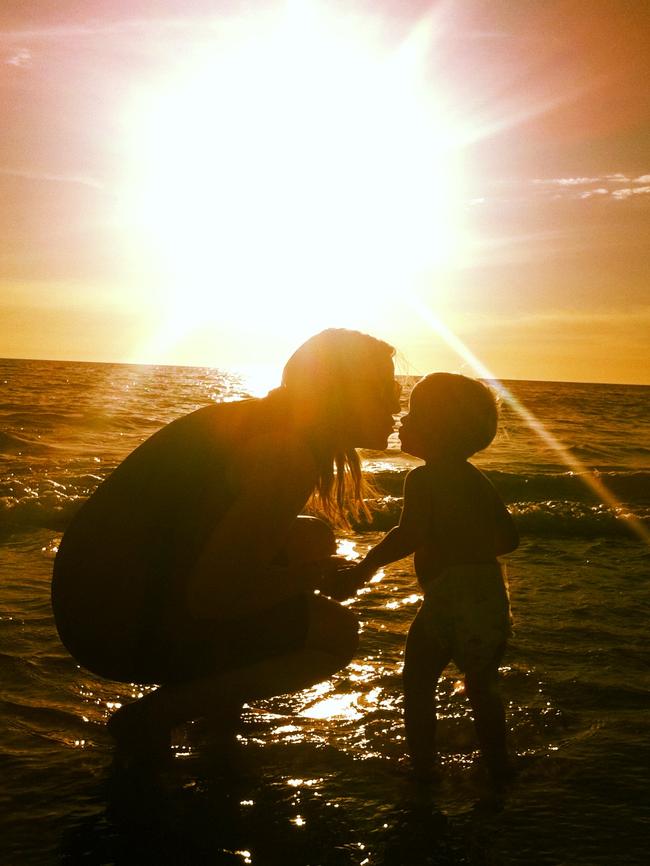 Sunset kiss at West Beach. Picture: Rob Jung