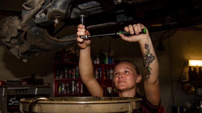 Lockyer Automotive third-year apprentice Kasey Bosel. PHOTO: Ali Kuchel