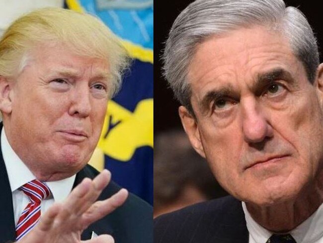 Donald Trump and Special Counsel on the Russia probe, Robert Mueller. Picture: Supplied