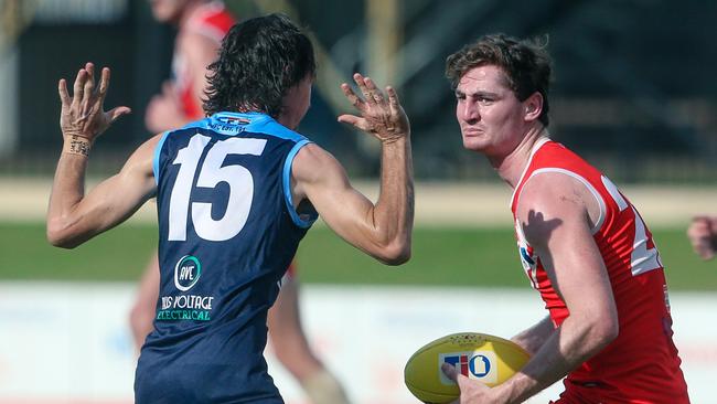 Scott Carlin as Darwin Buffaloes V Waratahs at TIO Stadium in round 2 of the NTFL 22-23 Comp.Picture Glenn Campbell