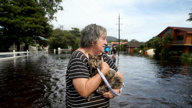 Residents of North Haven south of Port Macquarie had to evacuate to higher ground after heavy rainfall. Nathan Edwards