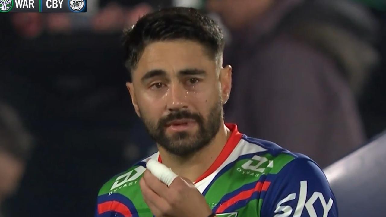 The emotion poured out of Johnson. Photo: Fox Sports