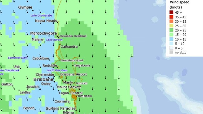 Rain forecast for tomorrow from the Bureau of Meteorology.