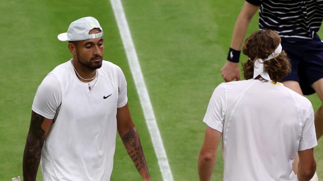 Despite an ugly spat with Nick Kyrgios, Tsitsipas’ support in Australia continues to grow. Picture: Getty Images.