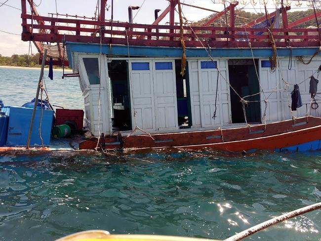 The first boat to arrive on Australian shores in 1400 days near Cape Kimberely. Picture: AFP