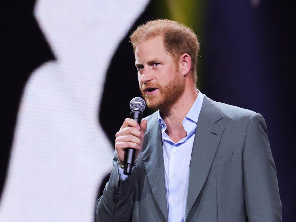 The Duke of Sussex took to the stage to the applause of spectators. Picture: Getty Images