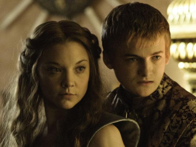 Game of Thrones S3: Natalie Dormer as Margaery Tyrell and Jack Gleeson as Joffrey Baratheon Picture: Supplied