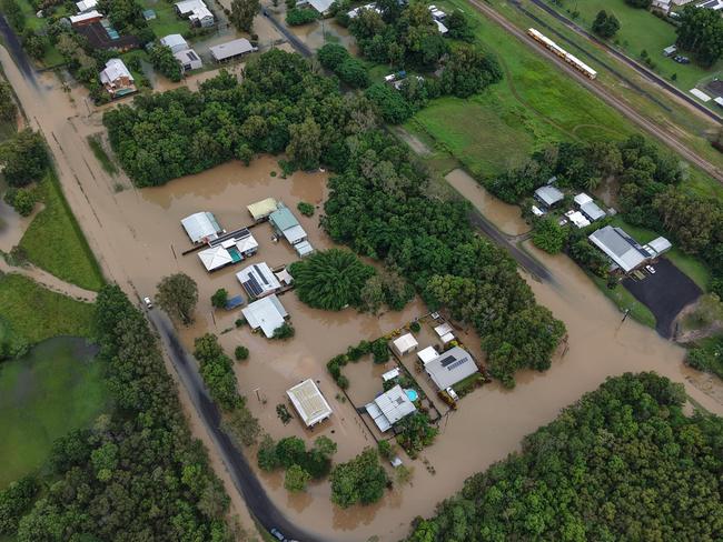 Cardwell received over 350mm in the 24 hours to 9am, Sunday, February 2, causing flooding in low lying areas such as Roma St and Gregory St. Picture: Jesse Rowe