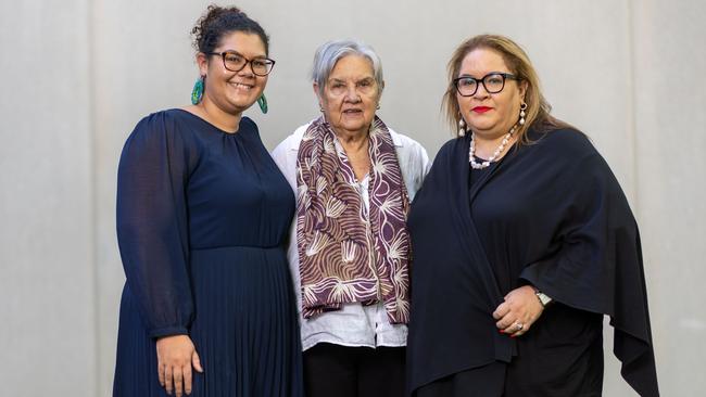 Bridget Cama, Pat Anderson and Megan Davis. Picture: NCA NewsWire/Gary Ramage