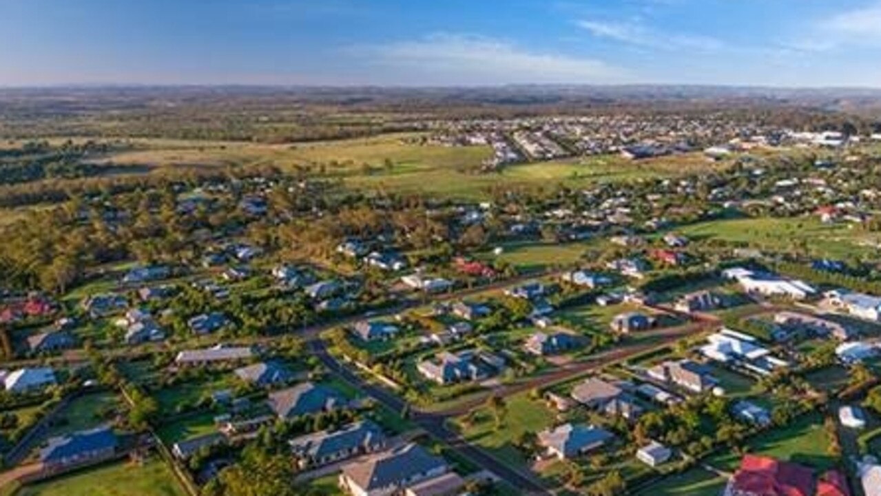 An aerial view of a housing estate in Toowoomba. Photo: Toowoomba Regional Council.