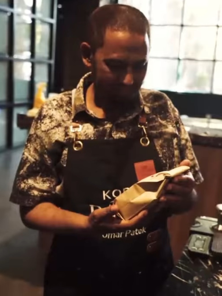 Umar Patek is seen in promotional videos on social media. Picture: Instagram / @hedonestate