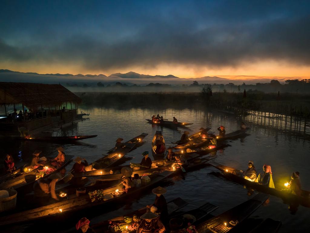 Image Name: Inle Floating Market Photographer Name: Zeyar Htun Year: 2018 Image Description: The Floating Market is used to have in Inle lake for a longtime ago, nowadays, it’s hard to see but they have only 5 days Market at the lakeside. We inspired with our friends the Floating Market again and took the photos, to share to the next generations, to know our cultures and traditions. Copyright: Zeyar Htun, Myanmar, Commended, Open Culture and 3rd place, Myanmar National Award. Picture: Sony World Photography Awards/ Zeyar Htun