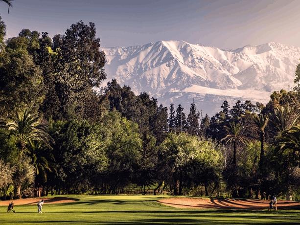 A view from the green. The Royal Golf Marrakech in Morocco.