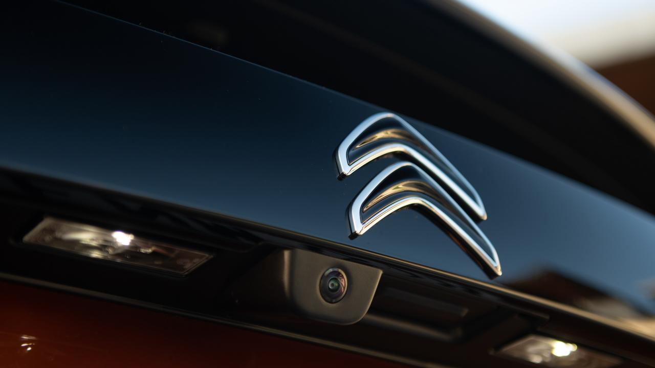 Citroen’s distinctive badge on the C4 Shine.