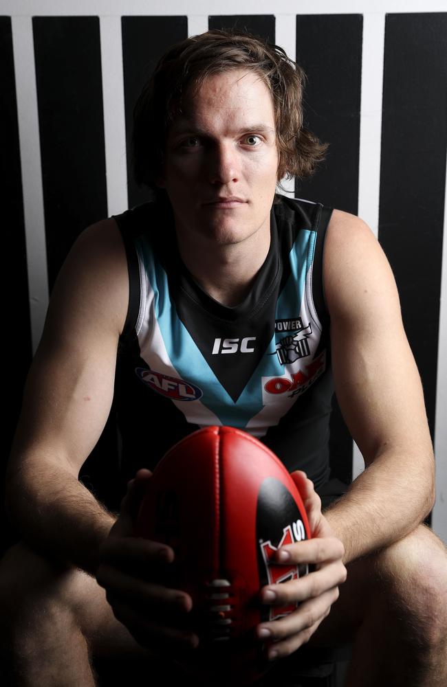 Port Adelaide’s Jared Polec has become hot property in the AFL marketplace. Picture Sarah Reed