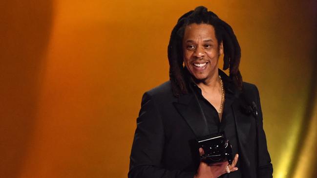 Jay-Z accepts the Dr. Dre Global Impact Award. Picture: Valerie Macon/AFP