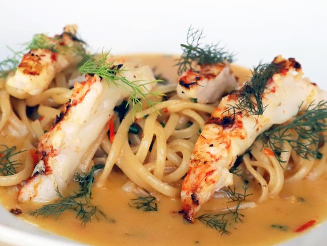 The Dolphin Hotel’s linguine with scampi and XO sauce. Picture: Jenifer Jagielski