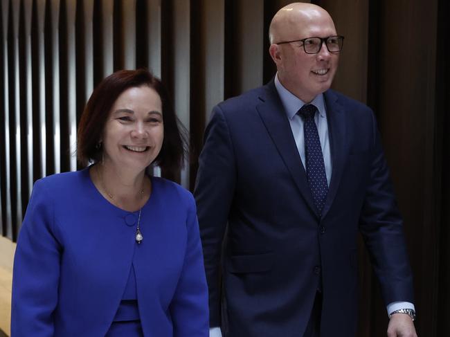 11/09/2024: Peter Dutton with Tania Constable whilst attending Minerals Week in Canberra. PIC: Adam Taylor