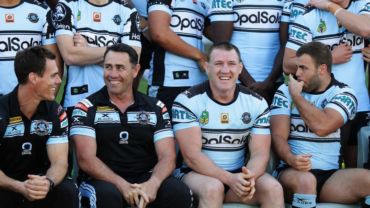 Shane Flanagan during his time coaching the Sharks. Picture: Brett Costello