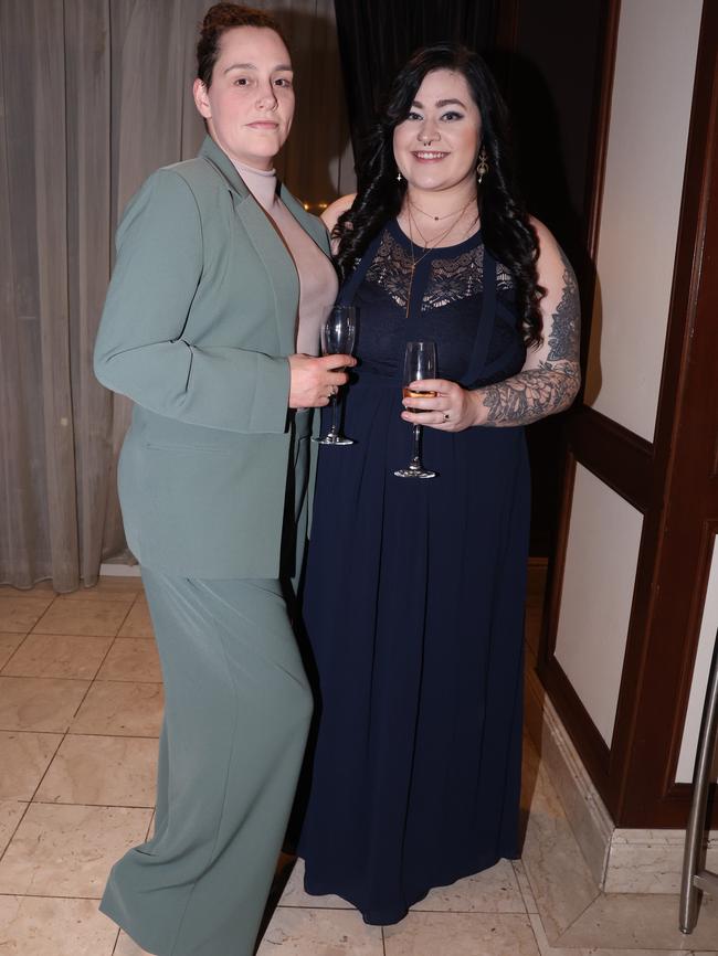 MELBOURNE, AUSTRALIA – MAY 28 2024 Victoria Paget and Brinsley Rogers at the CommBank Young Hero Awards held at the Langham Hotel in Melbourne. Picture: Brendan Beckett