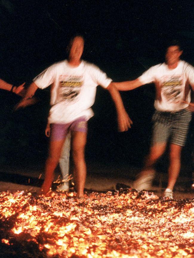 Nigel Smart during the infamous fire walk.