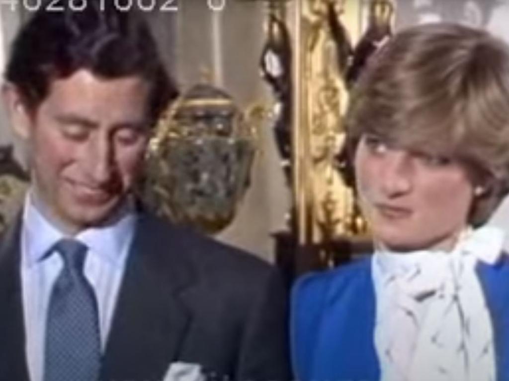 Prince Charles and Princess Diana in their now infamous engagement interview.