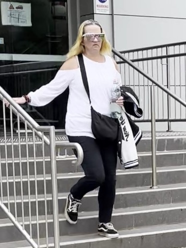 Alyssa Marie Beckhouse, 35, was charged with one count of grievous bodily harm and two counts of assault occasioning bodily harm armed with an offensive weapon after she and her partner got into a fight with another couple on November 17, 2022.