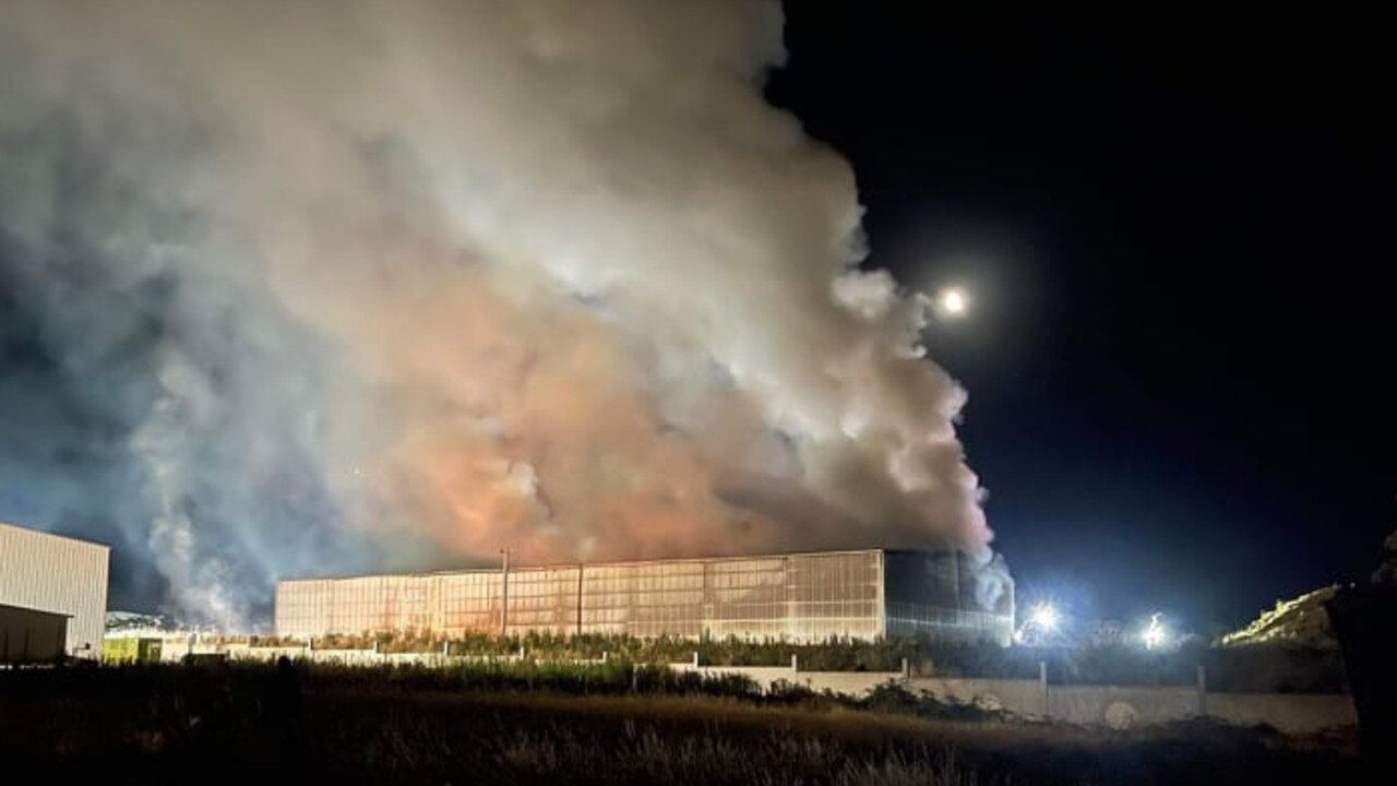 Rocherlea warehouse fire. Credit: Northern Tasmania Emergency Media