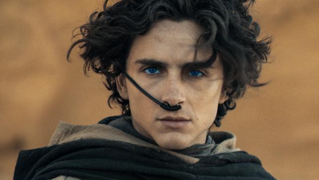 Timothee Chalomet in a scene from the movie Dune: Part Two.