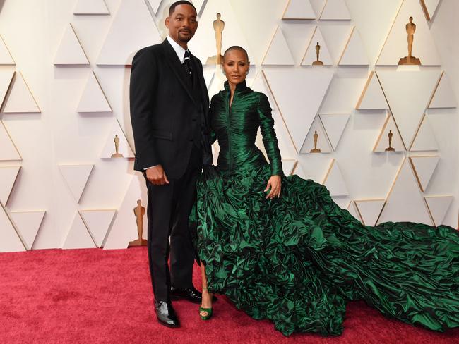 Will Smith and Jada Pinkett Smith at the Oscars. Picture: Angela Weiss / AFP.