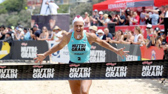 2018 Nutri-Grain Ironman and Ironwoman Series. Round 2 at Collum Beach, Queensland. Round 2 Ironwoman winner Harriet Brown. Supplied