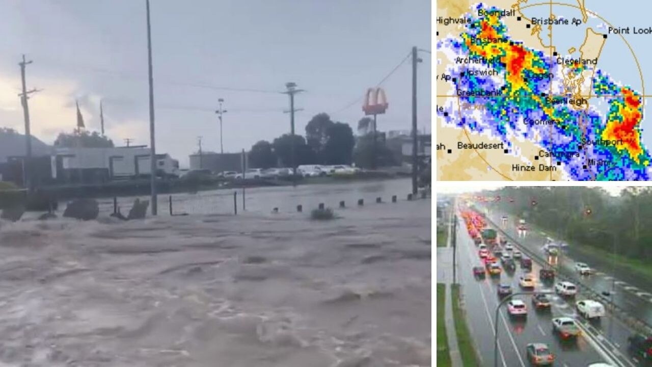 Brisbane Gold Coast Weather Intense Rain Flash Flooding Hits South