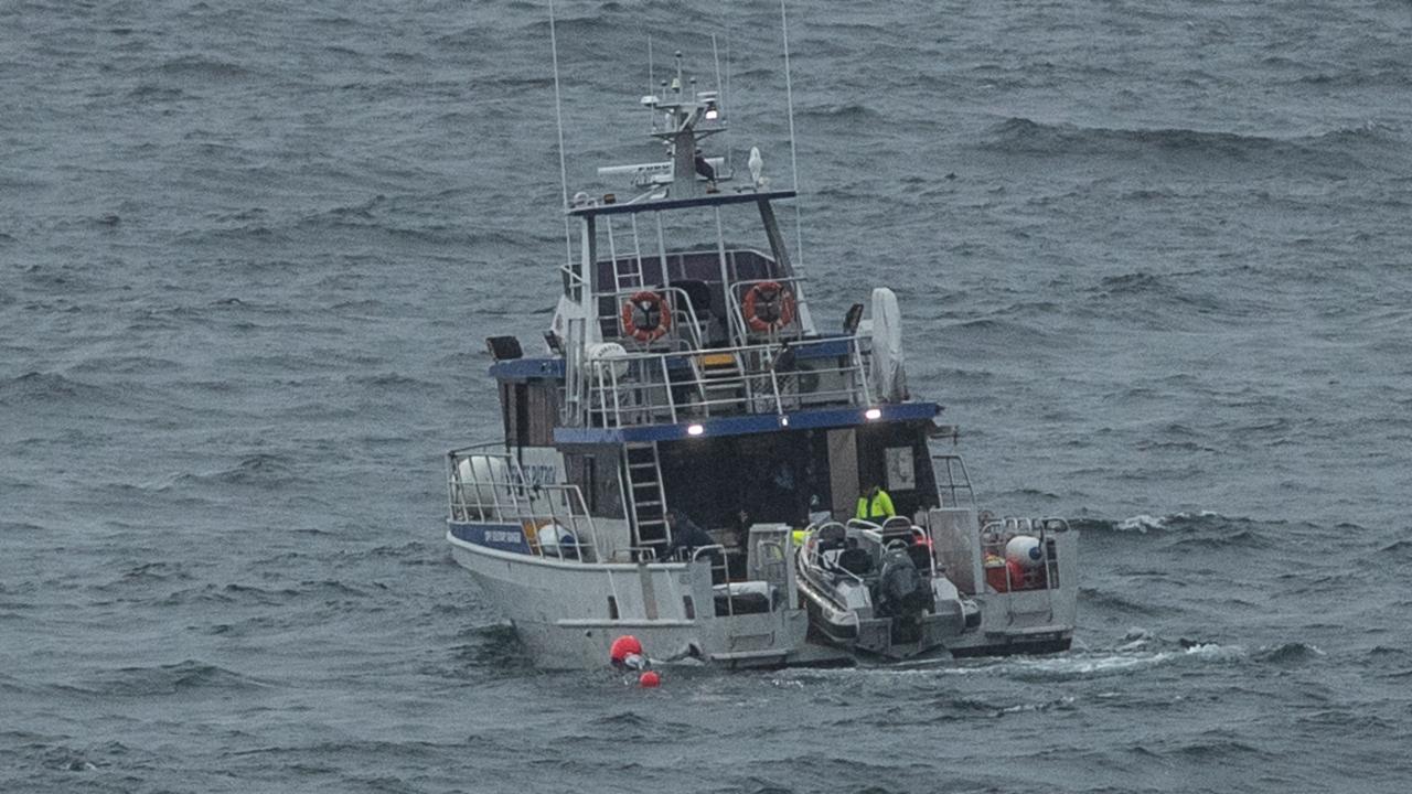 The NSW Fisheries vessel in Bondi. Picture: Sunday Telegraph