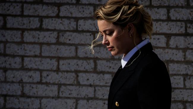 Amber Heard leaves the Fairfax County Circuit Court in Fairfax, Virginia. Picture: AFP