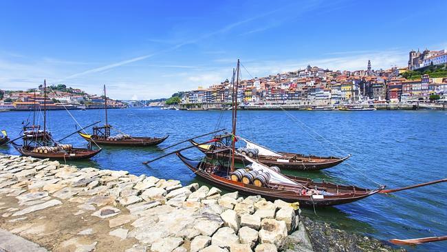 The picturesque view of Porto, Portugal, that is popular with tourists is not part of the