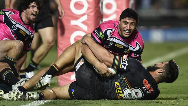 Jason Taumalolo was strong on return from injury. Picture: Ian Hitchcock