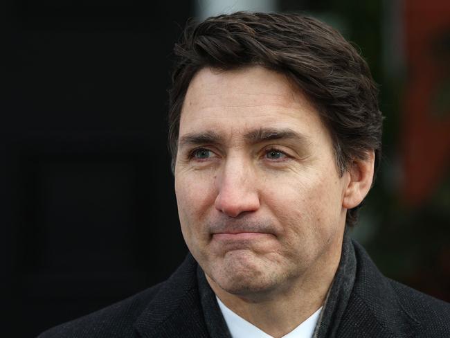 Canadian Prime Minister Justin Trudeau announces his resignation. Picture: AFP