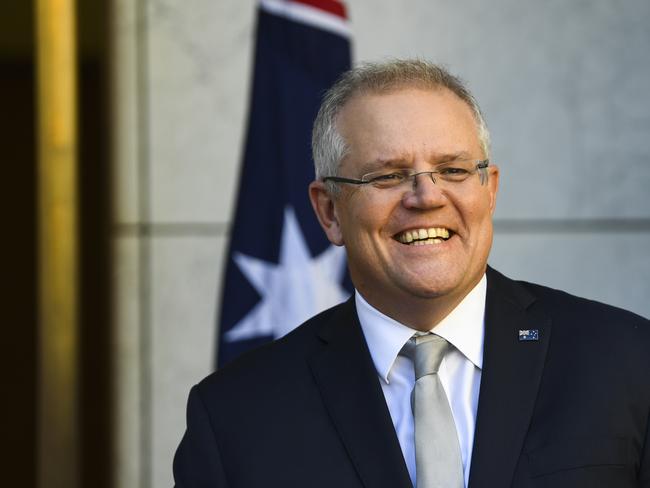 Australian Prime Minister Scott Morrison speaks to the media during a press conference at Parliament House in Canberra, Friday, June 26, 2020. (AAP Image/Lukas Coch) NO ARCHIVING