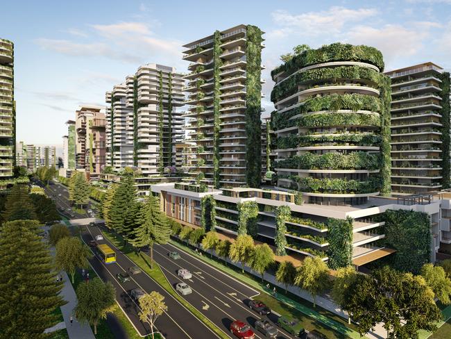 Buildings - New renders here for Hamilton North Shore, as the home of the Brisbane Athlete Village during the Brisbane 2032 Olympic and Paralympic Games -Artwork Supplied QLD Government